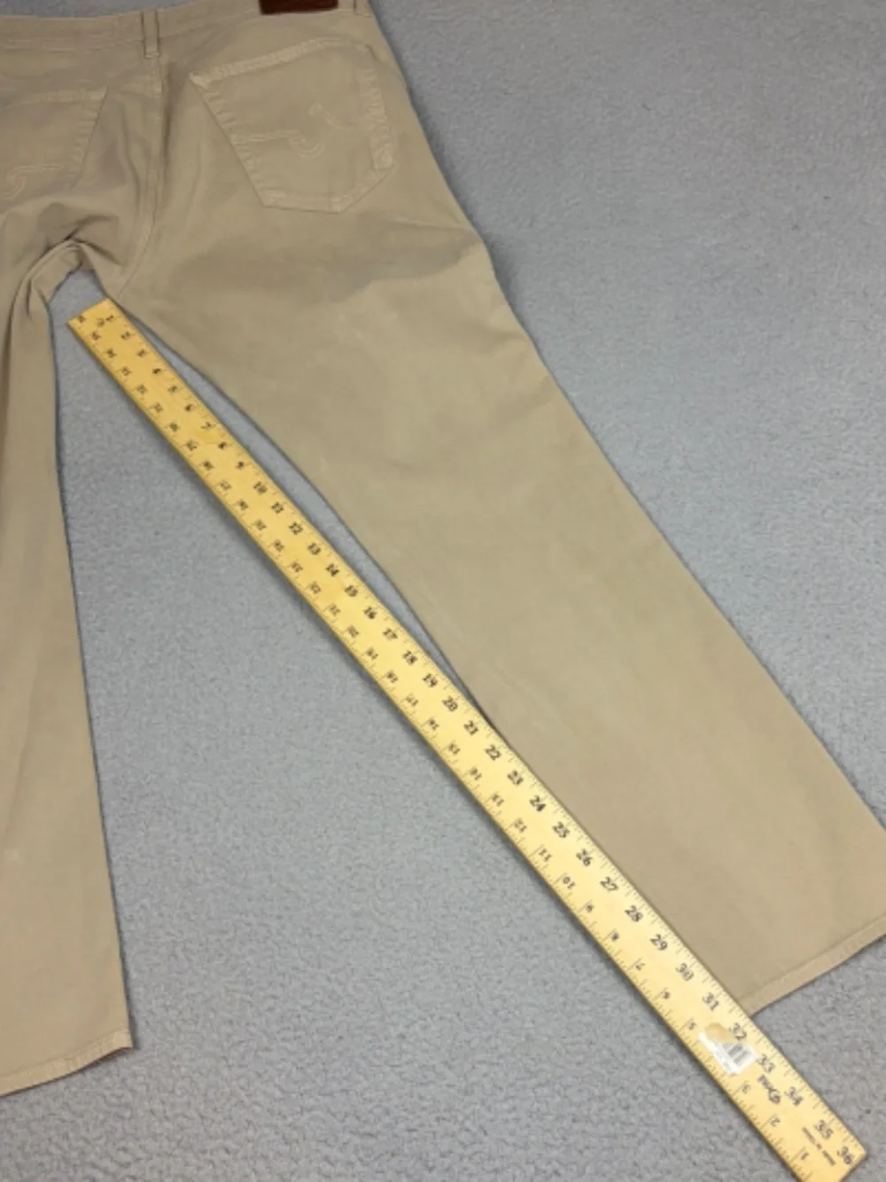 AG Adriano Goldschmied The Graduate Pants Men's 33x32 Khaki Beige Tailored Leg